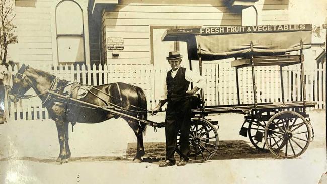 OLDEN DAYS: A fruit and vegetable seller in Bundaberg. Maureen Kimber found these undated pictures in her grandmother's photo collection.