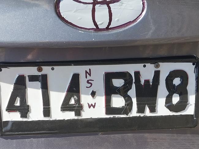 A car at the centre of Pheobe Bishop's disappearance has emerged on the streets of Bundaberg with altered number plates.
