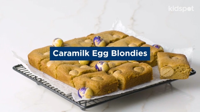 How to make Caramilk Easter Egg Blondies