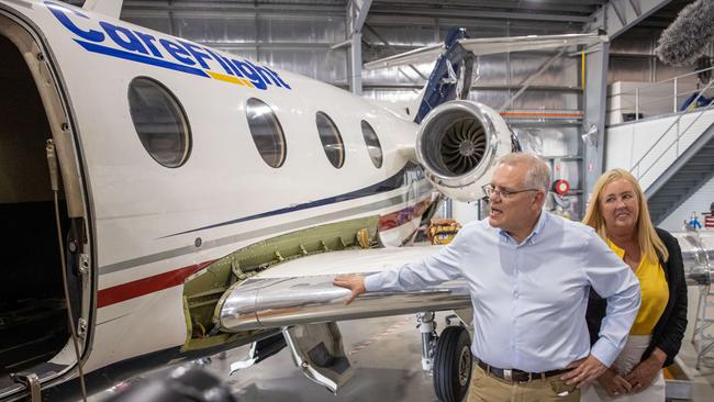 Mr Morrison announced $18 million to guarantee CareFlight rescue services Photo: Jason Edwards