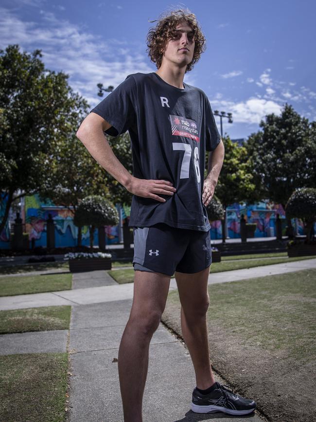 Jackson loves to win the footy at ground level. Pic: Wayne Taylor