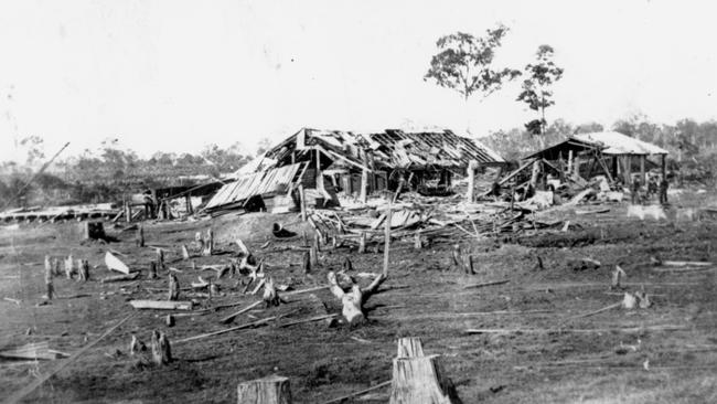 Scott’s Sawmills After a Fire, Maryborough, 1876. The aftermath of a devastating blaze that struck one of the region’s key industries. Source: Moreton Bay &amp; More