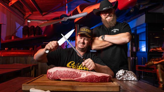 Nathan Zammit and Tim Jordan will open Armstrong Barbecue to the public on May 17. Picture: Brad Fleet