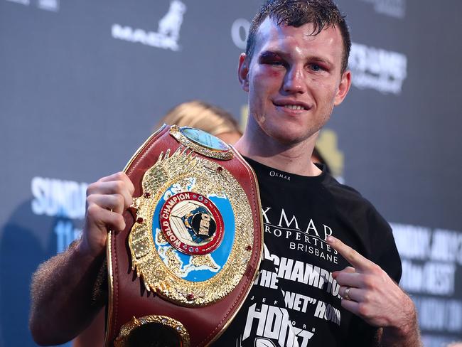 Jeff Horn of Australia has been the target of vile abuse on social media in the wake of his upset defeat of Manny Pacquiao. Picture: Getty