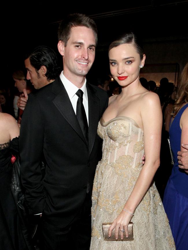 Miranda Kerr and husband Evan Spiegel. Picture: Getty