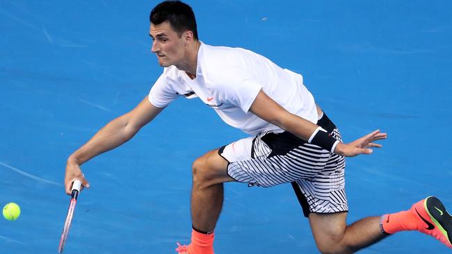 Bernard Tomic in action. Picture: Getty Images