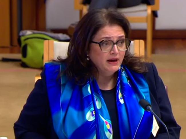 ABC General Counsel Connie Carnabuci at Senate Estimates on Monday, June 7, 2021.