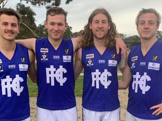 Hastings’ young guns: Tom Finn, Tom Buckley, Pat Wilson and Blake Rhodes. Picture: Hastings FNC