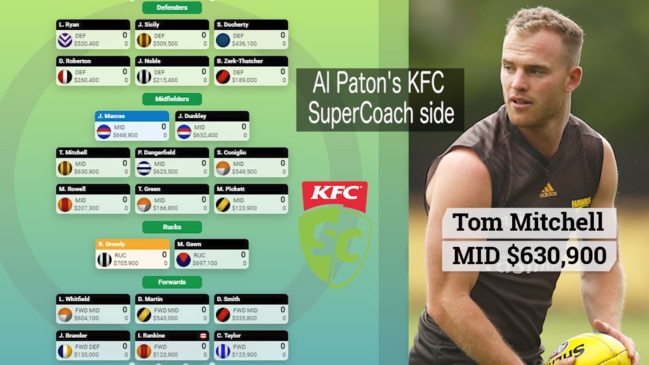 Al Paton’s KFC SuperCoach side