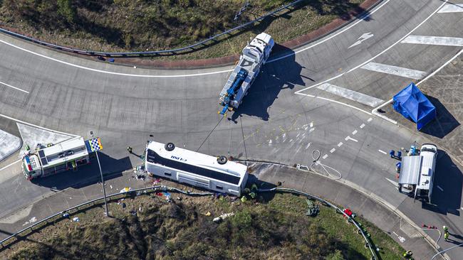 Brett Button was behind the wheel of a bus that crashed in the Hunter Valley and claimed the lives of 10 people on the way home from a wedding. Picture: NCA NewsWire / Christian Gilles