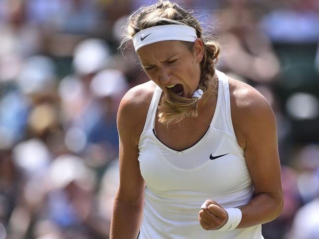 Azarenka competing at Wimbledon this year. Pic: AFP