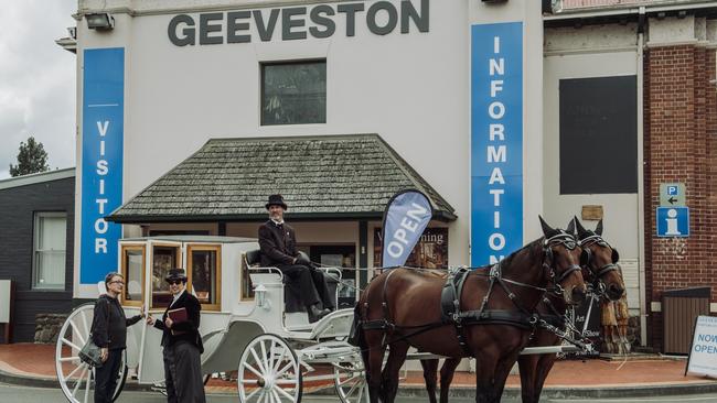 Heritage Horse Drawn Carriages has launched a new tour in Geeveston where they live. Photographer: TANYA CHALLICE