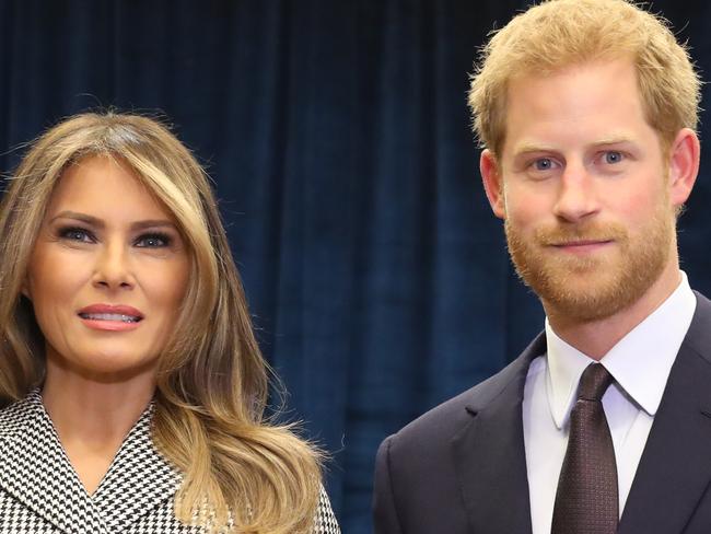 TORONTO, ON - SEPTEMBER 23:  Prince Harry poses with U.S. first lady Melania Trump for the first time as she leads the USA team delegation ahead of the Invictus Games 2017 on September 23, 2017 in Toronto, Canada  (Photo by Chris Jackson/Getty Images for the Invictus Games Foundation )