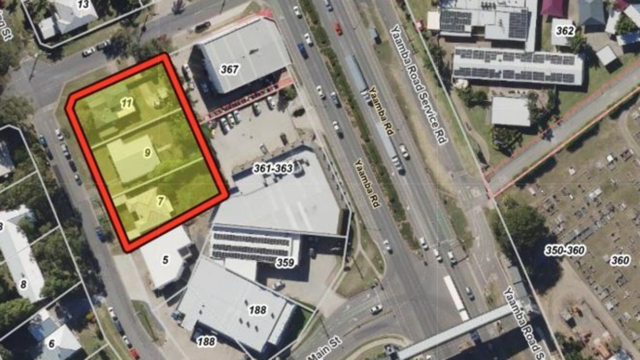 The location of the proposed childcare centre in Denning St, North Rockhampton