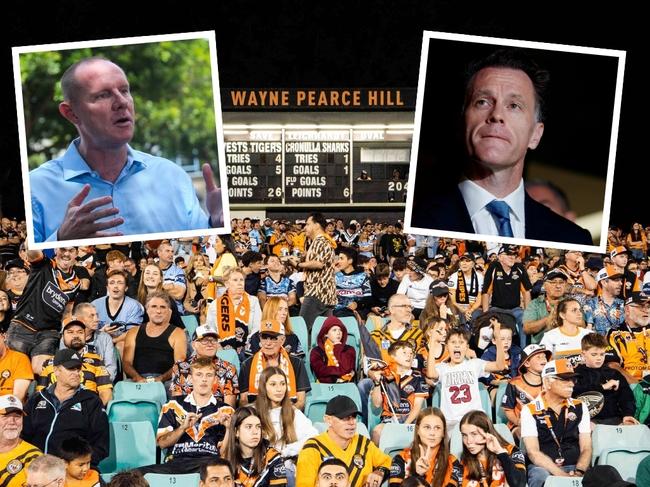 Darcy Byrne (left) has been pleading to Chris Minns (right) and the state government to save Leichhardt Oval.