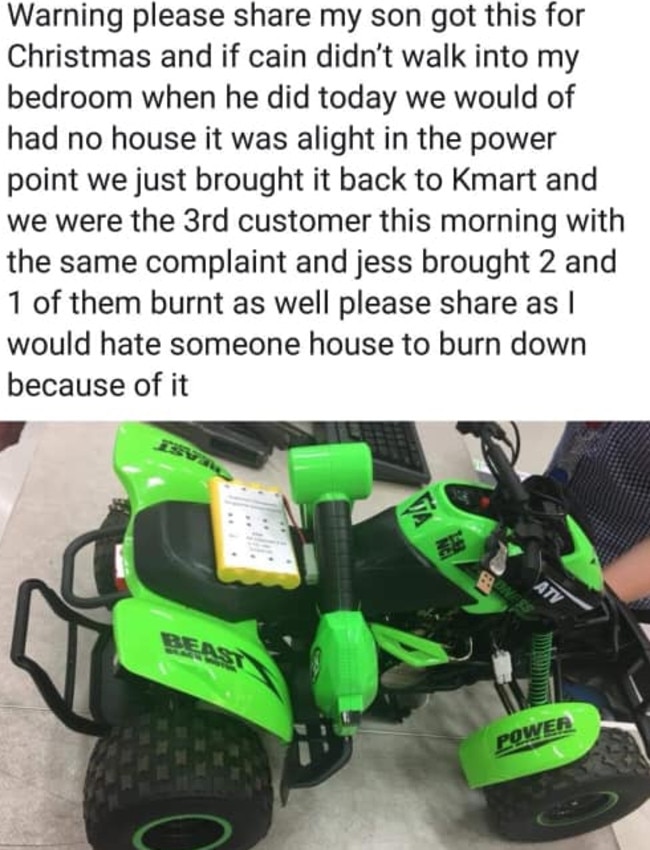 Kmart ride hot sale on quad bike