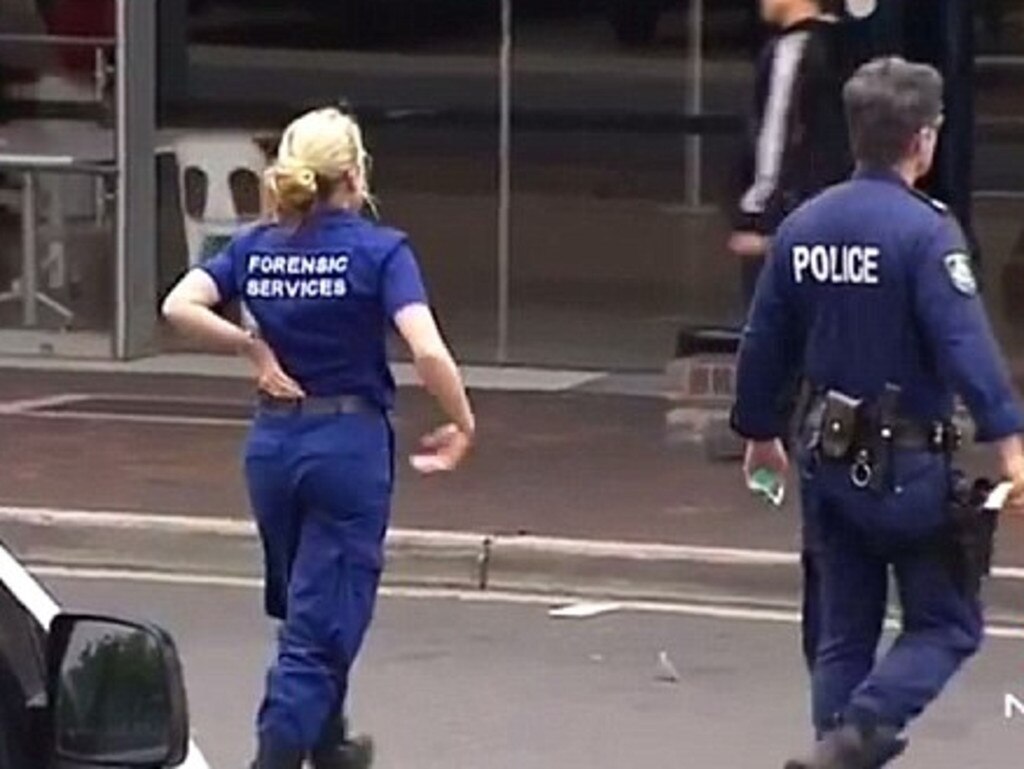 Police board the Explorer of the Seas cruise ship in November 2016. Picture: 7News