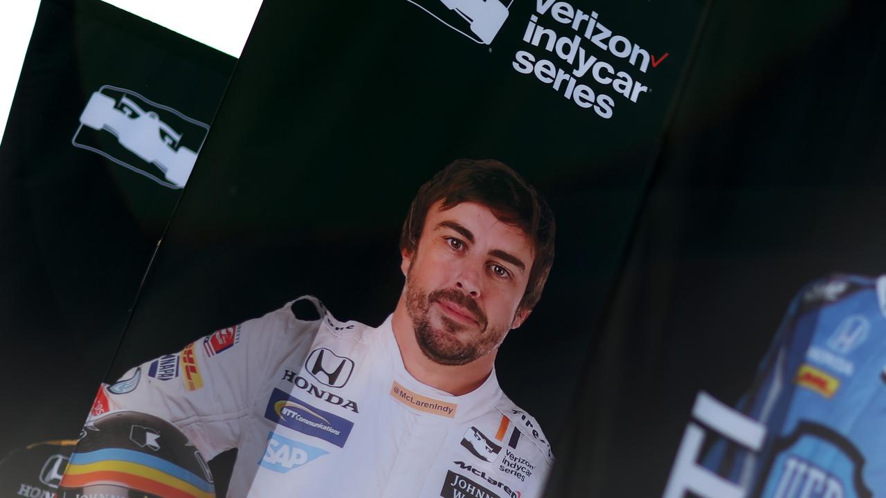 Promotional material of Fernando Alonso ahead of the 2017 Indianapolis 500.