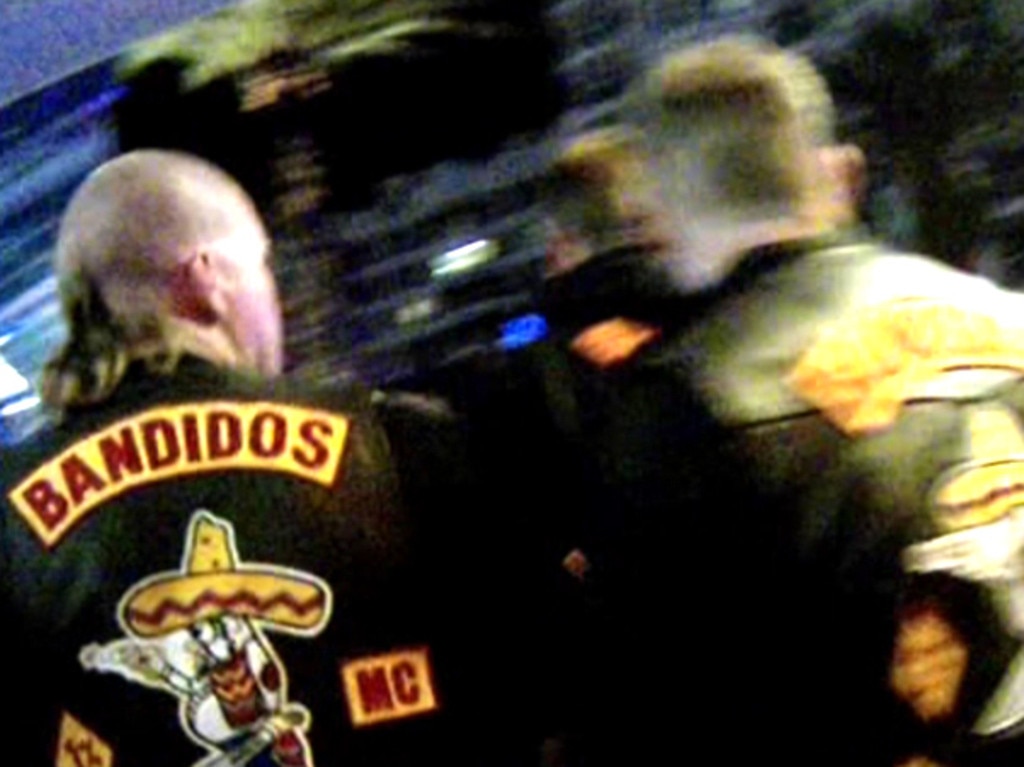 The infamous Gold Coast Bikie Brawl between the Bandidos and Finks at Broadbeach in 2013. Picture: A Current Affair