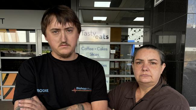 TasTAFE automotive apprentice Brodie Cooper and  Bishop Auto Electrics Owner Leonie Vellar. Picture: Simon McGuire.