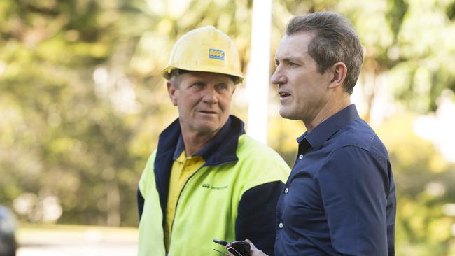 Gold Coast City Council workers moved the piece of concrete that fell and injured a women on Wednesday night at the Bruce Bishop Carpark. Council's CEO, Dale Dickson. Photo: Jerad Williams