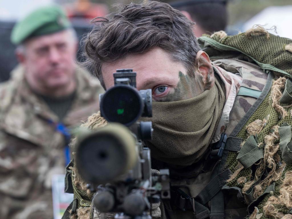 A British soldier during NATO exercises in Poland. Picture: Wojtek Radwanski/AFP