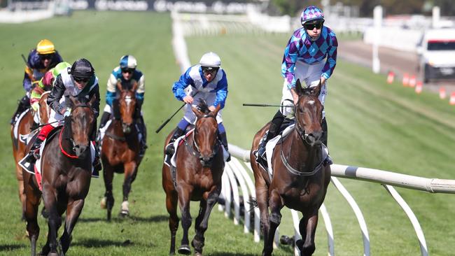 High-class frontrunner Pride Of Jenni will attempt to post another win over Mr Brightside when the pair clash again in the All-Star Mile. Picture: NCA NewsWire