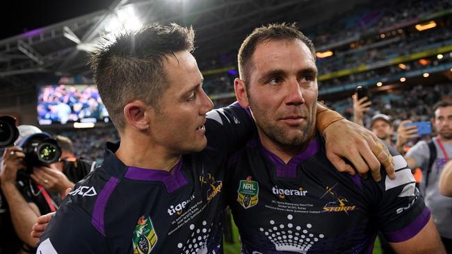 Cooper Cronk and Cameron Smith were the playmaking heartbeat of the Storm. Picture: AAP