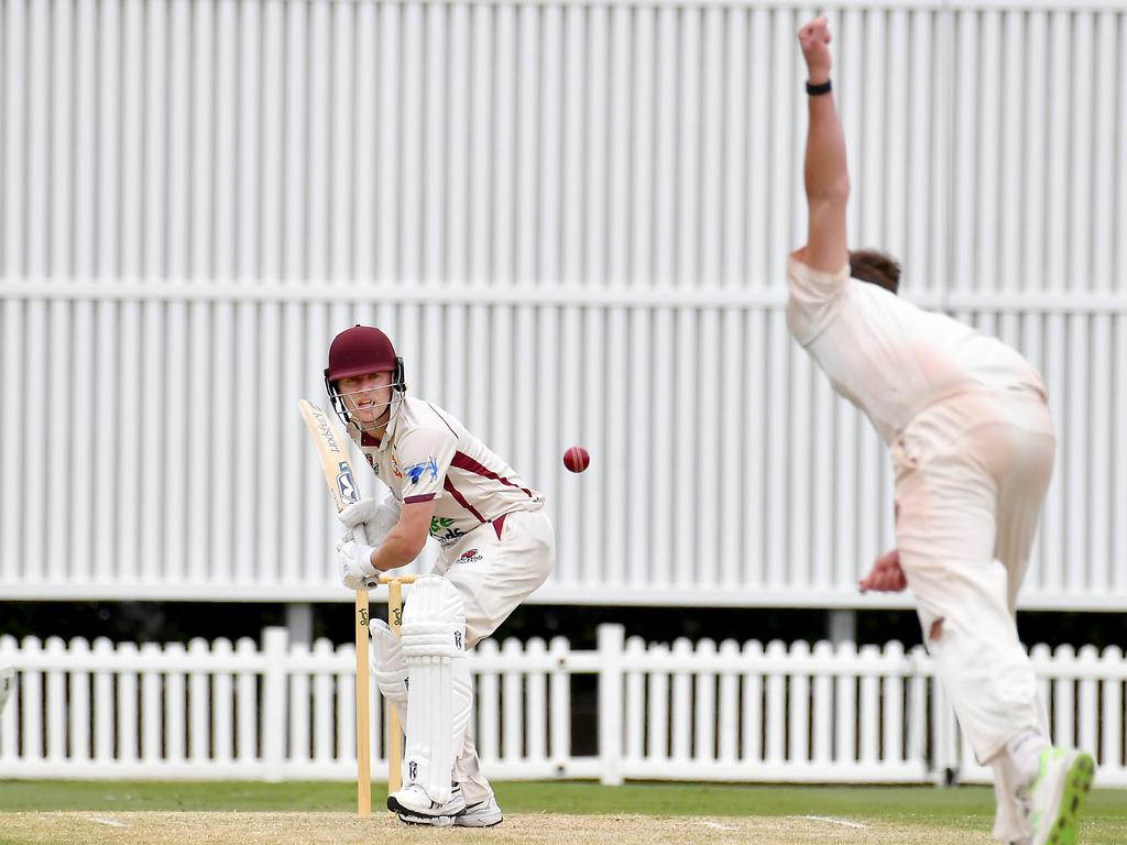 Toombul batsman Scott Palombo Sci-Fleet Motors club cricket competition between Toombul and Redlands Saturday October 1, 2022. Picture, John Gass