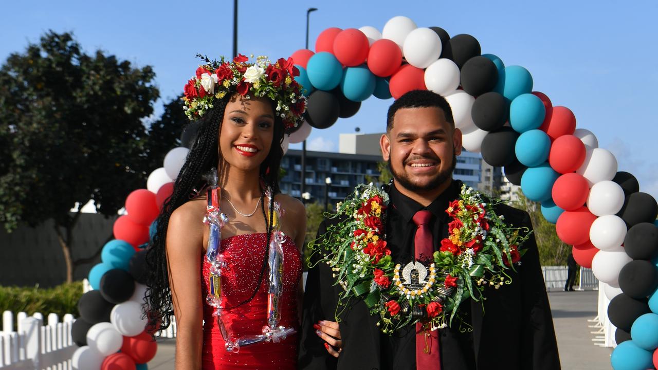 Kirwan High Formal 2024 at Queensland Country Bank Stadium. Jacinta Parsgaard and Ammon Phineasa. Picture: Evan Morgan