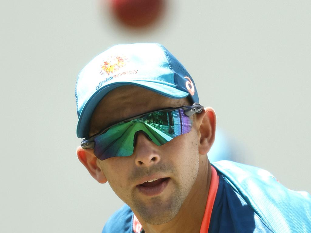 Ashton Agar at an Aussie training session. Picture: Phil Hillyard