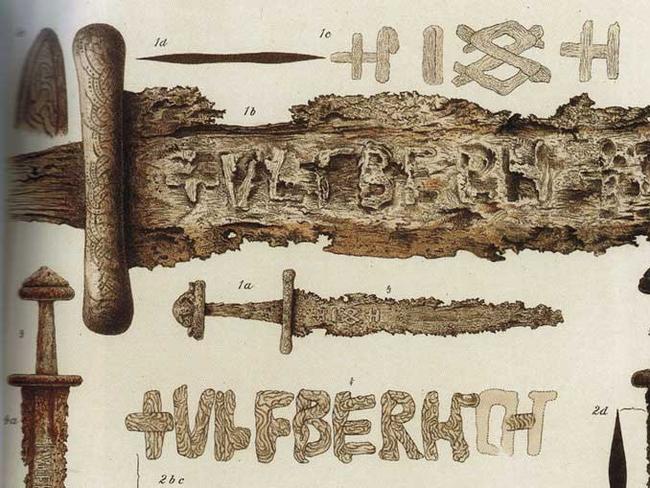 Lost in time ... An early archaeological reference detailing an Ulfberht-branded sword. Source: Supplied.