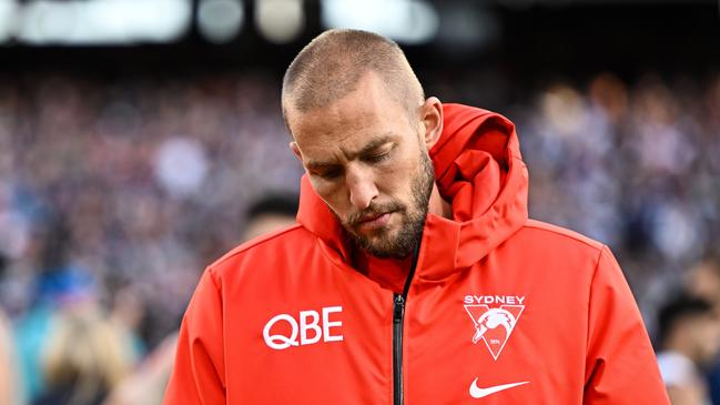 Sydney premiership forward Sam Reid has announced his retirement. Picture: Daniel Carson / Getty Images