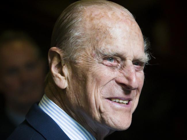 EDINBURGH, UNITED KINGDOM - JULY 04: Prince Philip, Duke of Edinburgh smiles during a visit to the headquarters of the Royal Auxiliary Air Force's (RAuxAF) 603 Squadron on July 4, 2015 in Edinburgh, Scotland. (Photo by Danny Lawson - WPA Pool/Getty Images)