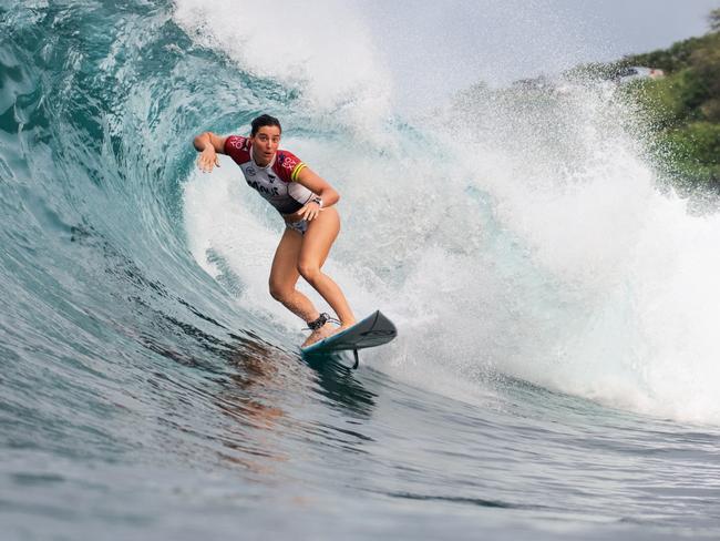 KAPALUA, HI - DECEMBER 7: Two-time WSL Champion Tyler Wright of Australia winning Heat 2 of Round 1 of the Maui Pro presented by ROXY at Honolua Bay on December 7, 2020 in Kapalua, Hawaii. (Photo by Dayanidhi Das/World Surf League via Getty Images)