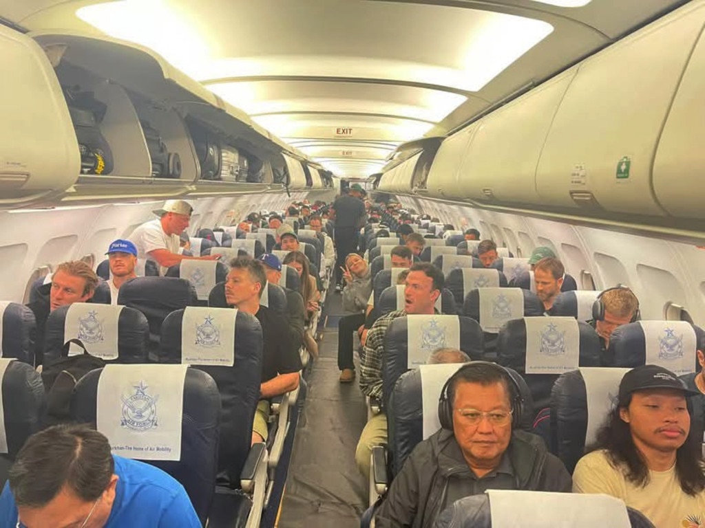Pakistani Air Force plane A319 took off from Nur Khan Air Base (the base that was hit by Indian missiles earlier) was transporting Cricket Foreign players to Dubai. Picture: X