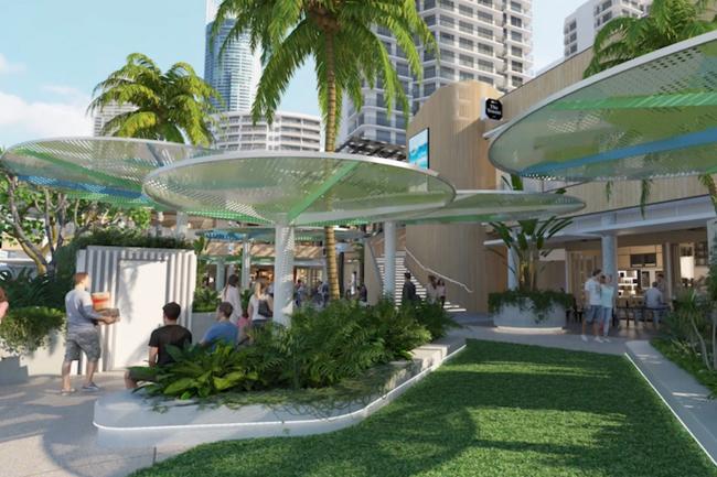 Artist impression of the proposed redevelopment of the Paradise Centre in Surfers Paradise on the Gold Coast.