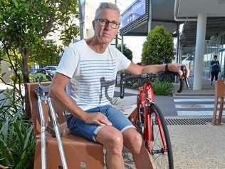 CLOSE CALL: Former Tour de France rider and Team Sky manager Scott Sunderland, the race director for the Cadel Evans Great Ocean Road Race, was hit by a car while cycling in Buderim yesterday. Picture: Craig Warhurst