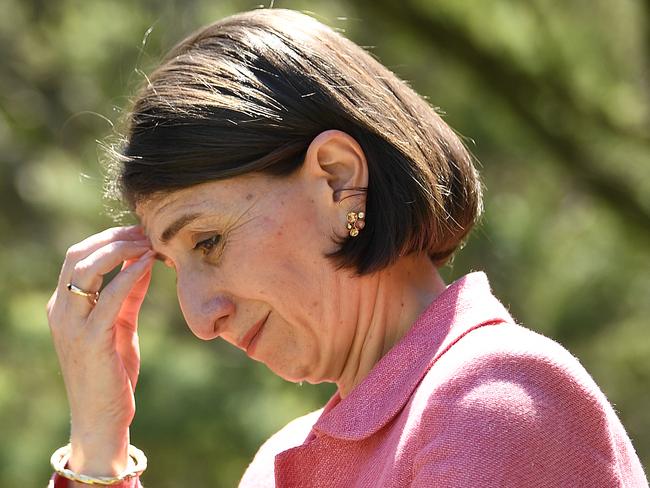 SYDNEY, AUSTRALIA - NCA NewsWire Photos OCTOBER, 13, 2020: NSW Premier Gladys Berejiklian at a press conference at Parliament House in Sydney. Picture: NCA NewsWire/Joel Carrett