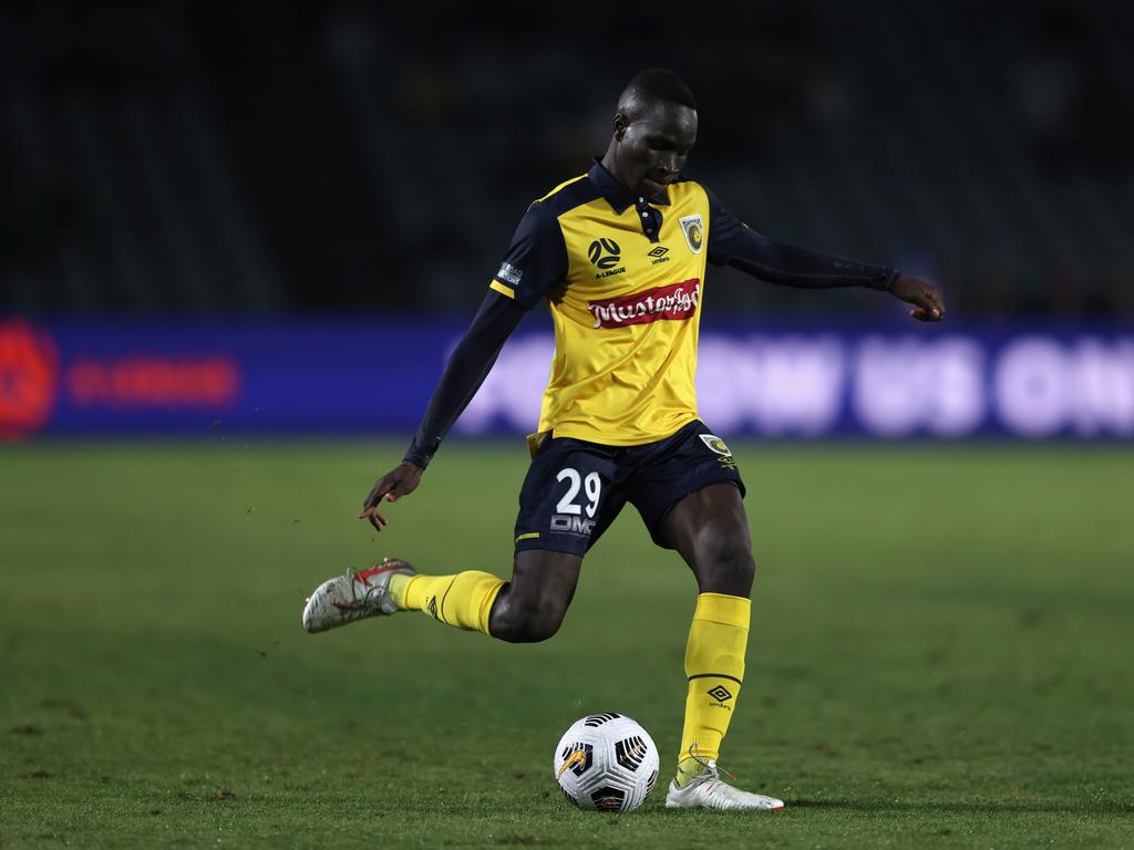 Alou Kuol has returned to the Central Coast Mariners. Picture: Ashley Feder/Getty Images