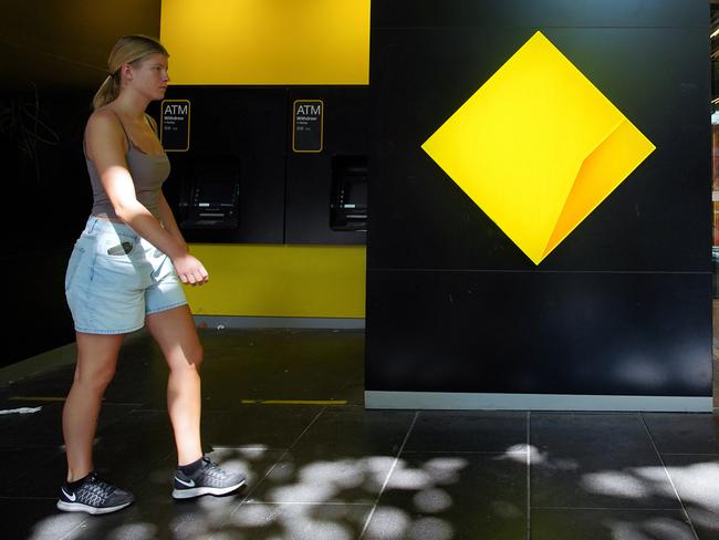 MELBOURNE AUSTRALIA - NewsWire Photos MARCH 8, 2024: Generic photos of people walking past the Commonwealth Bank in Melbourne.Picture: NCA NewsWire / Luis Enrique Ascui