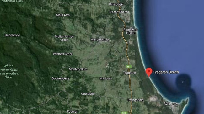 Tyagarah Beach near Byron Bay in NSW. Picture: Google Maps