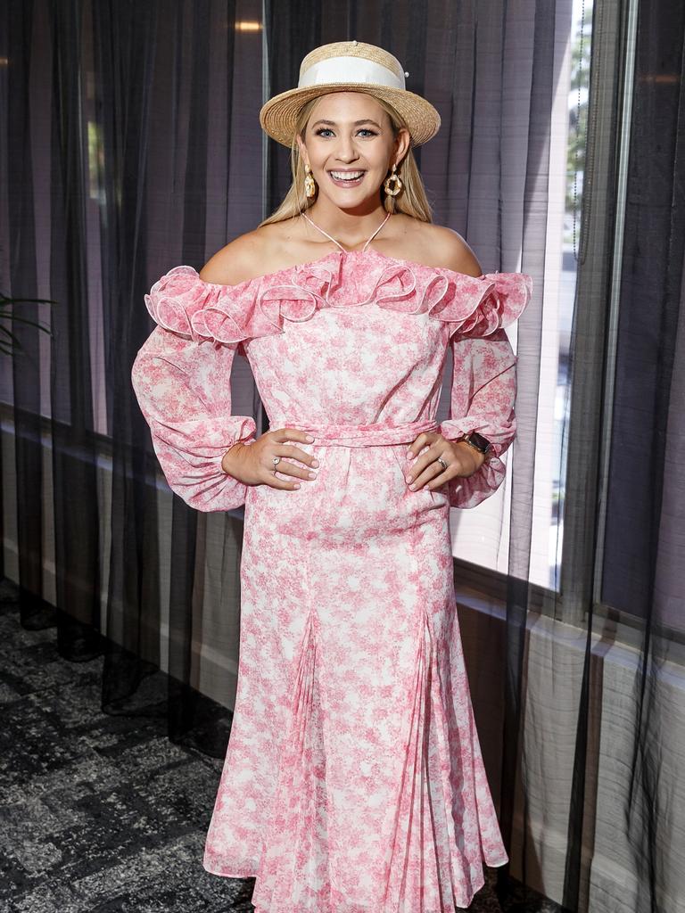 Kendall Gilding at the Brisbane Racing Club's grand unveiling of the refurbished Guineas Room. Picture: Jared Vethaak