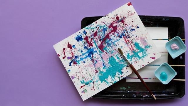 Rubber band painting: Craft activities for kids