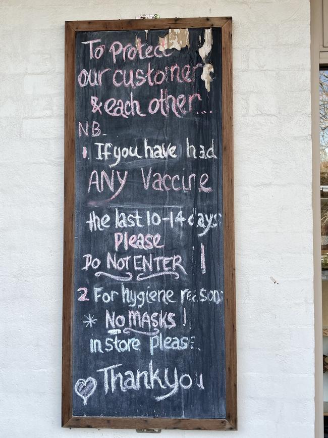 A sign outside The Organic Store.