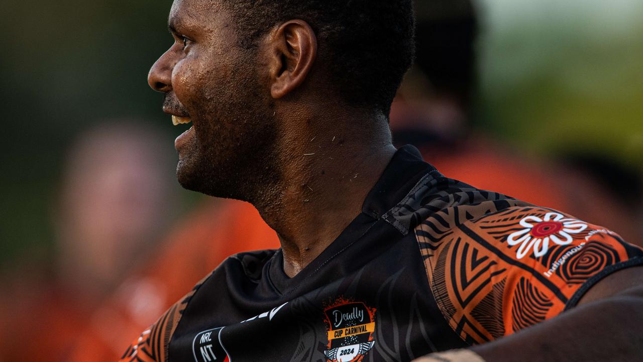 David Tabuai at the 2024 Deadly Cup Carnival between the Indigenous All Stars and Territory All Stars. Picture: Pema Tamang Pakhrin