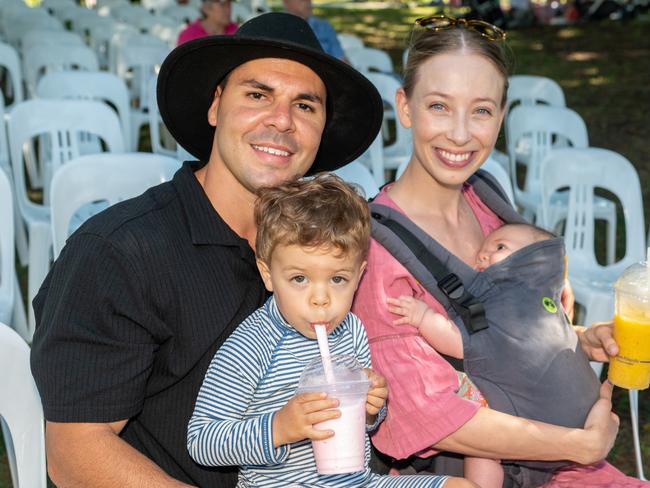 Nate Vassallo, Dawson Vassallo, Treen Vassallo and Eden Vassallo at the official opening of Seaforth Esplanade Redevelopment Saturday 2 September 2023 Picture: Michaela Harlow