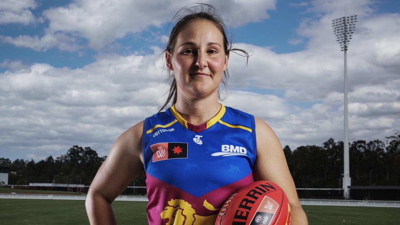 Lions AFLW skipper Breanna Koenen is intent on leading Brisbane into Saturday week’s grand final. Picture: Lachie Millard