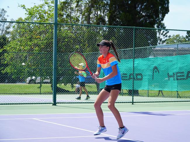 Ana Popovich at the 2022 Junior Teams Carnival Title. Photo: Tennis Gold Coast.