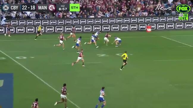 Manly produce EPIC last tackle try to beat Bulldogs